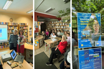 Prelekcja Kosowo Okiem Kobiet w Bibliotece Miejskiej na Biskupinie Wrocław Rosela Ciko