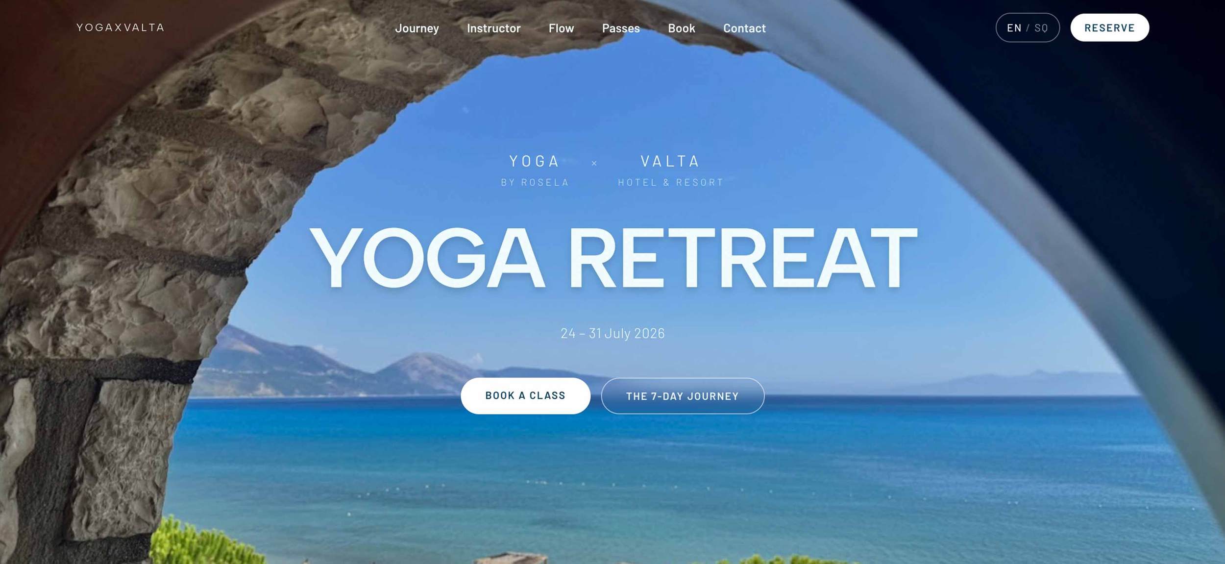 joga w albanii yoga rosela ciko valta hotel